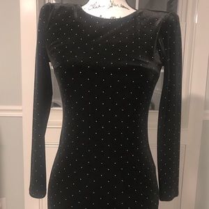 Black velvet dress